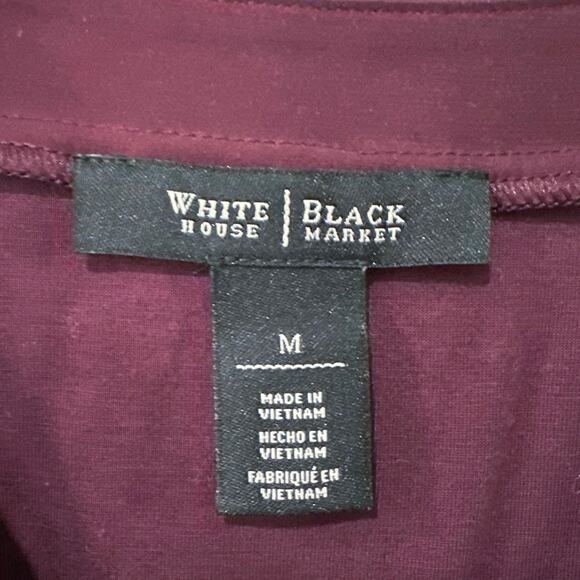 White House Black Market asymmetric top women's medium - Picture 6 of 7